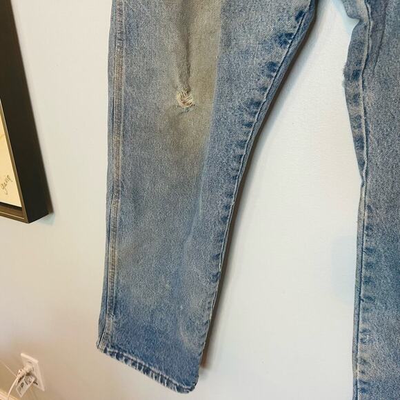 VINTAGE WRANGLER FR Denim Riggs Workwear Flame Resistant Carpenter Jeans 38x32 - Picture 5 of 16